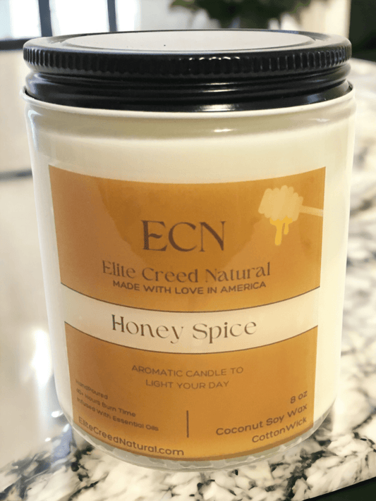 Honey Spice Candle Elite Creed Natural