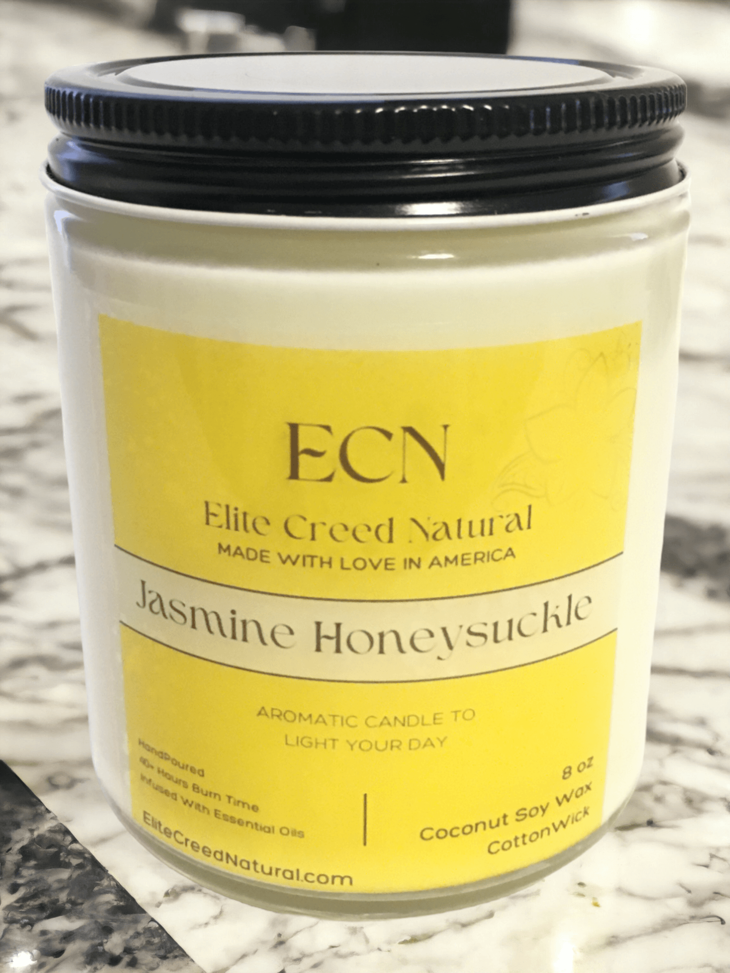 Jasmine Honeysuckle Candle Elite Creed Natural