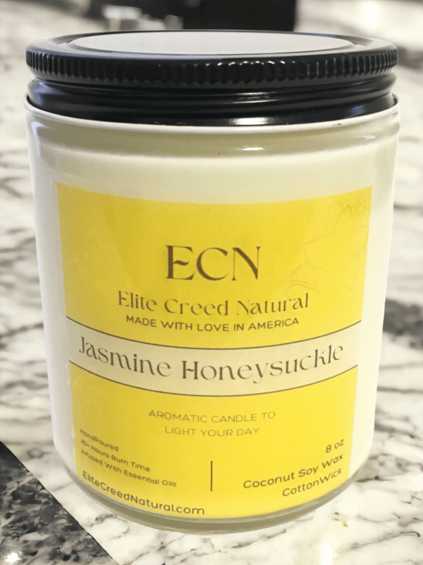 Jasmine Honeysuckle Candle - Elite Creed Natural