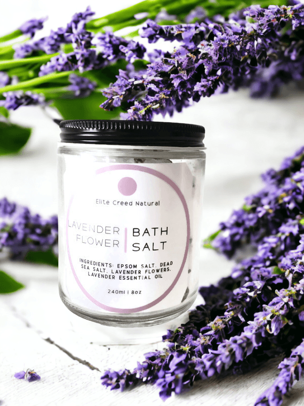 Lavender Flower Bath Salt - Elite Creed Natural